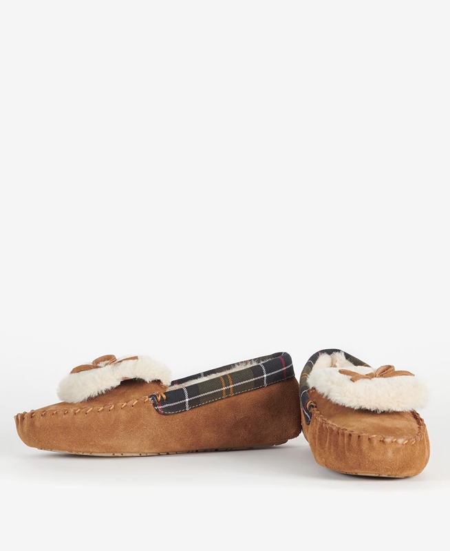 Women's Barbour Darcie Slippers Beige | CQOP-57413