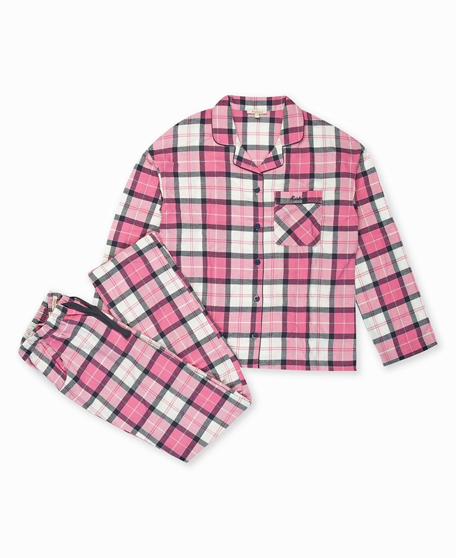 Women's Barbour Ellery PJ Set Nightwear Pink | DAKS-89372