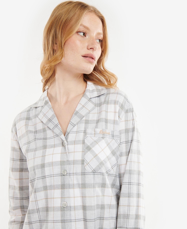 Women's Barbour Etta Nightshirt Nightwear Grey | UONK-14503