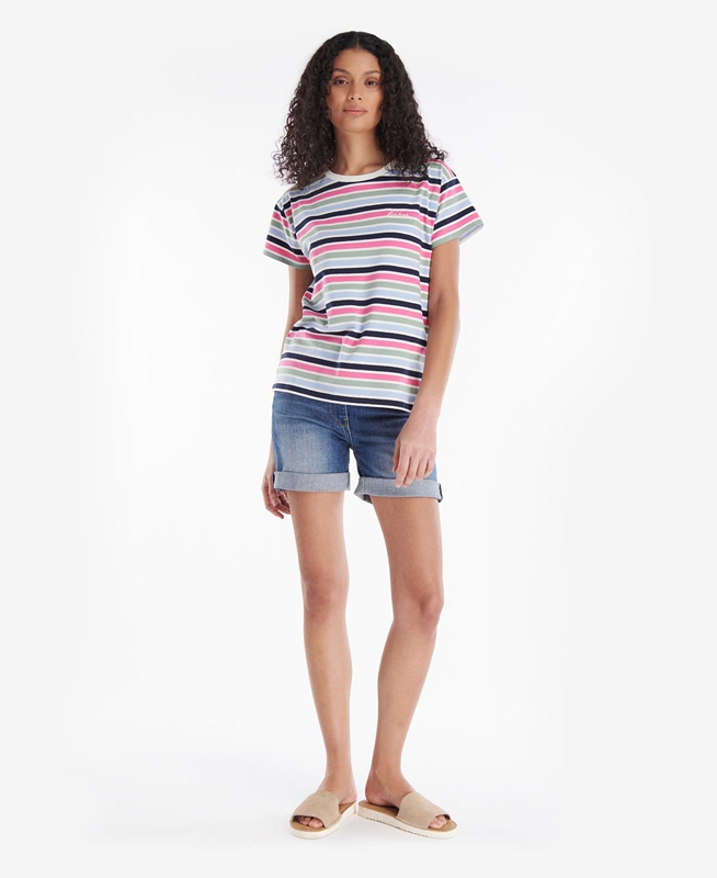 Women's Barbour Evergreen Top T Shirts Multicolor | JHDW-93247