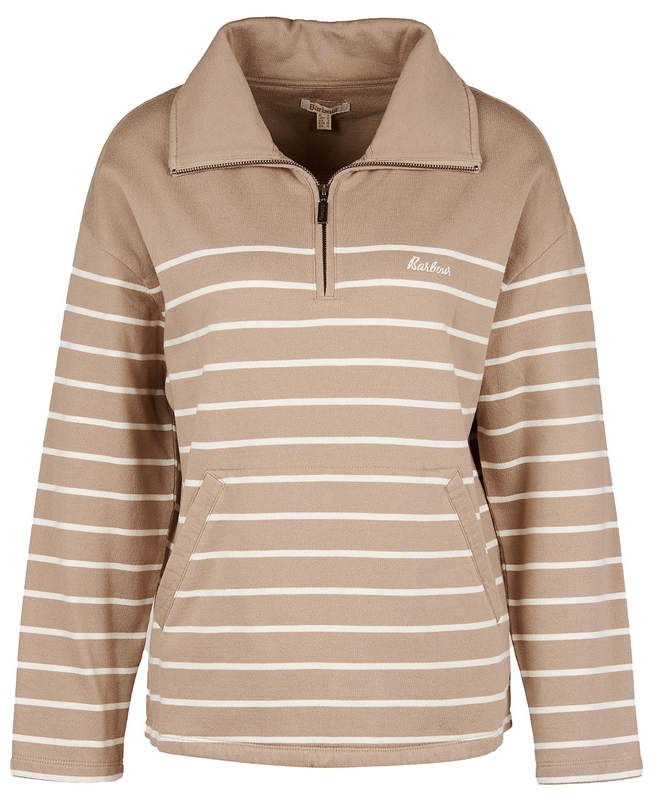 Women's Barbour Explorer Ember Sweatshirts Beige | MDQR-71249