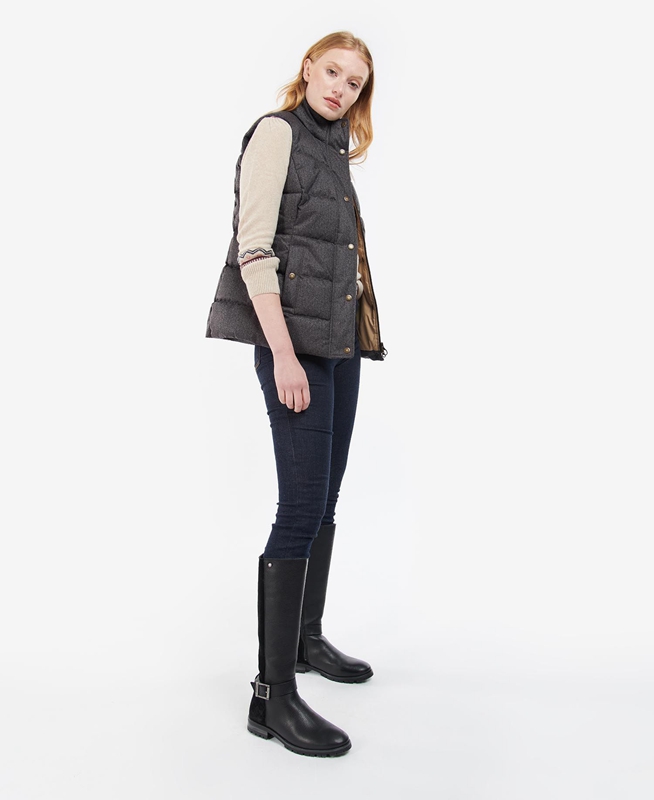 Women's Barbour Foxglove Vest Grey | LJGM-71253