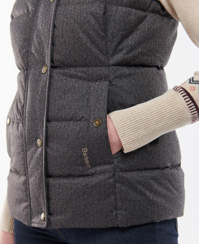 Women's Barbour Foxglove Vest Grey | LJGM-71253