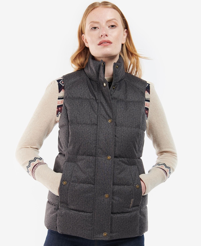 Women\'s Barbour Foxglove Vest Grey | LJGM-71253