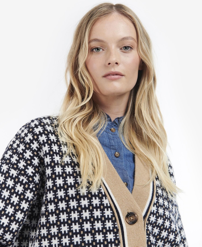 Women's Barbour Francesca Cardigan Sweaters Multicolor | IAEU-35708