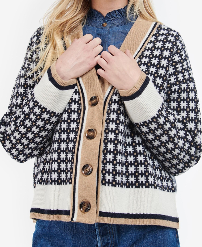 Women's Barbour Francesca Cardigan Sweaters Multicolor | IAEU-35708