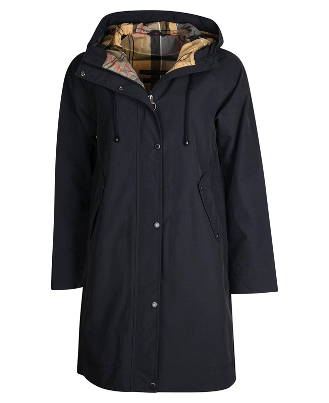 Women's Barbour Galium Waterproof Jackets Navy | VERG-64795