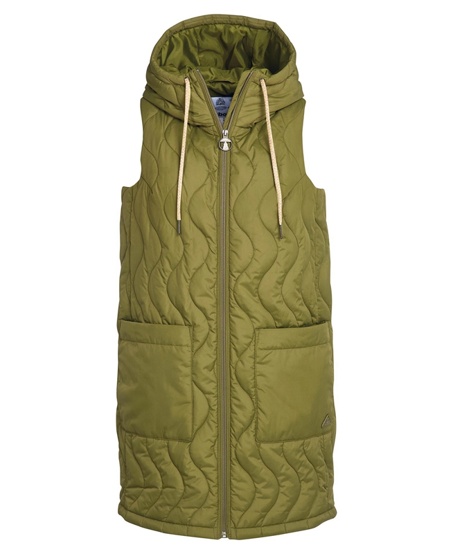 Women's Barbour Guilden Vest Green | CJVO-03682