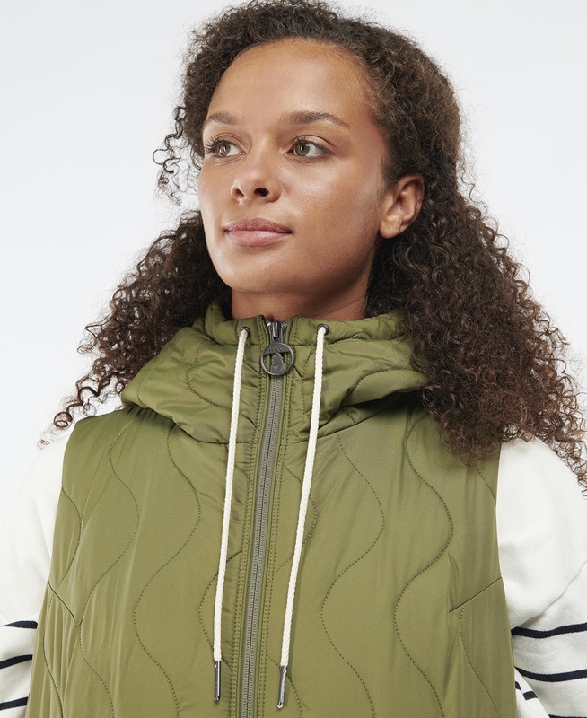 Women's Barbour Guilden Vest Green | CJVO-03682