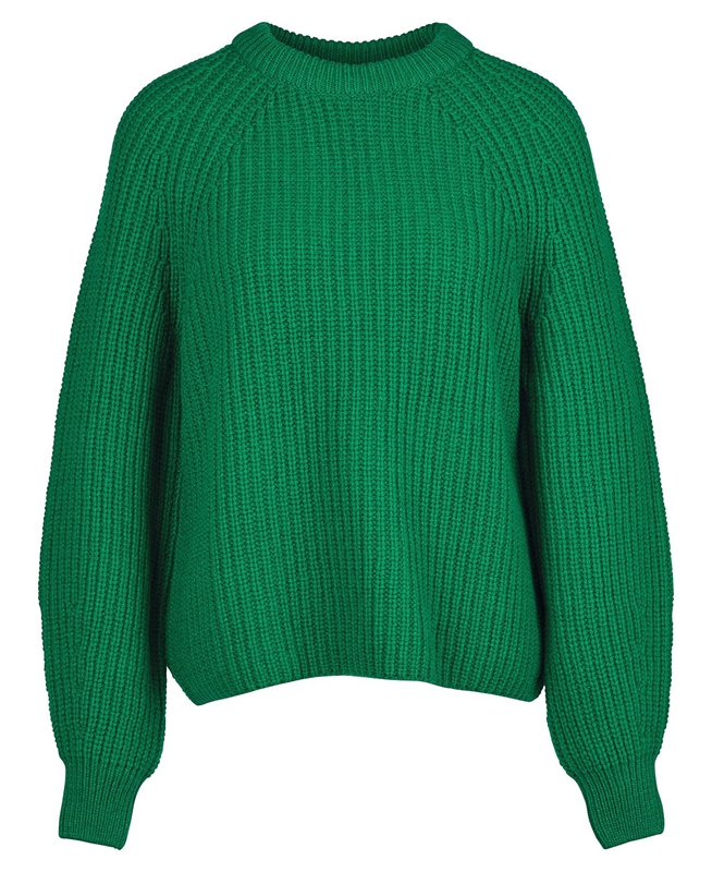 Women's Barbour Hartley Knit Sweaters Green | JXDB-47826