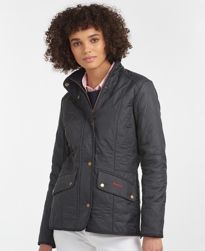 Women\'s Barbour Jacke Cavalry Polarquilt Quilted Jackets Black | HSRF-95281