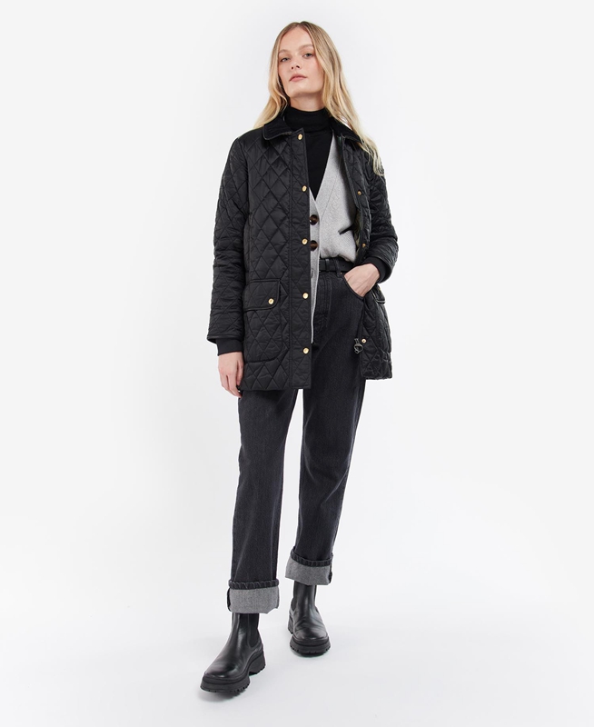 Women's Barbour Kilmarie Quilted Jackets Black | FBSM-16320