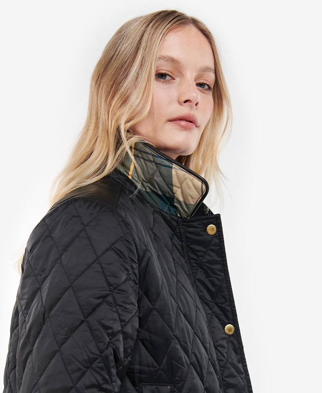 Women's Barbour Kilmarie Quilted Jackets Black | FBSM-16320