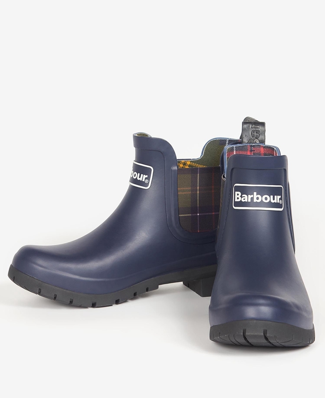 Women's Barbour Kingham Boots Navy | BLAM-43702