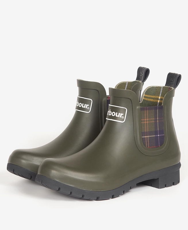 Women's Barbour Kingham Boots Olive | CJNS-09187