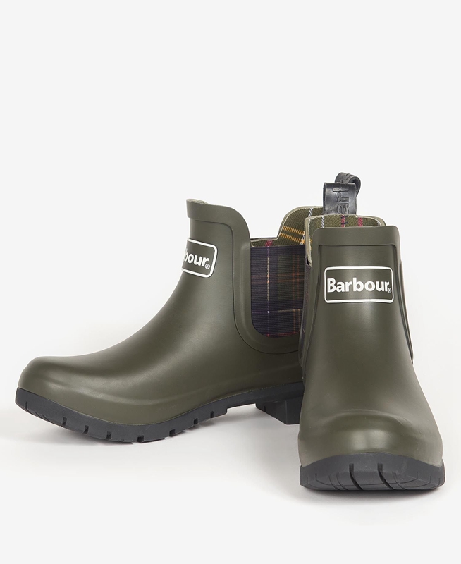 Women's Barbour Kingham Boots Olive | CJNS-09187