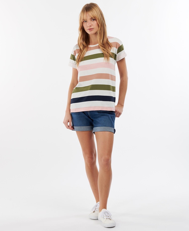 Women's Barbour Lyndale Top T Shirts Multicolor | ZTEK-42156