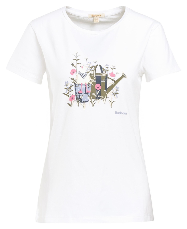 Women's Barbour Melrose T Shirts White | VKSI-14825