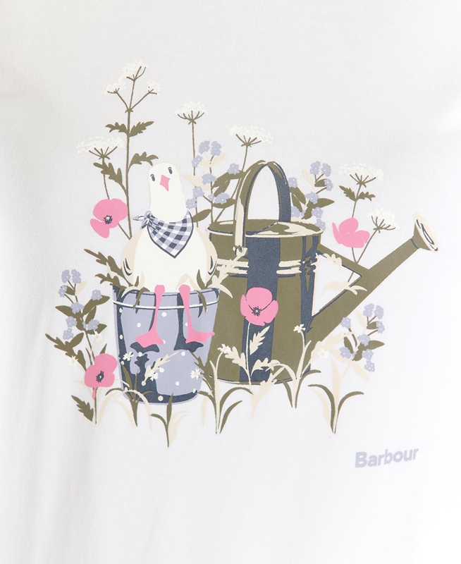 Women's Barbour Melrose T Shirts White | VKSI-14825