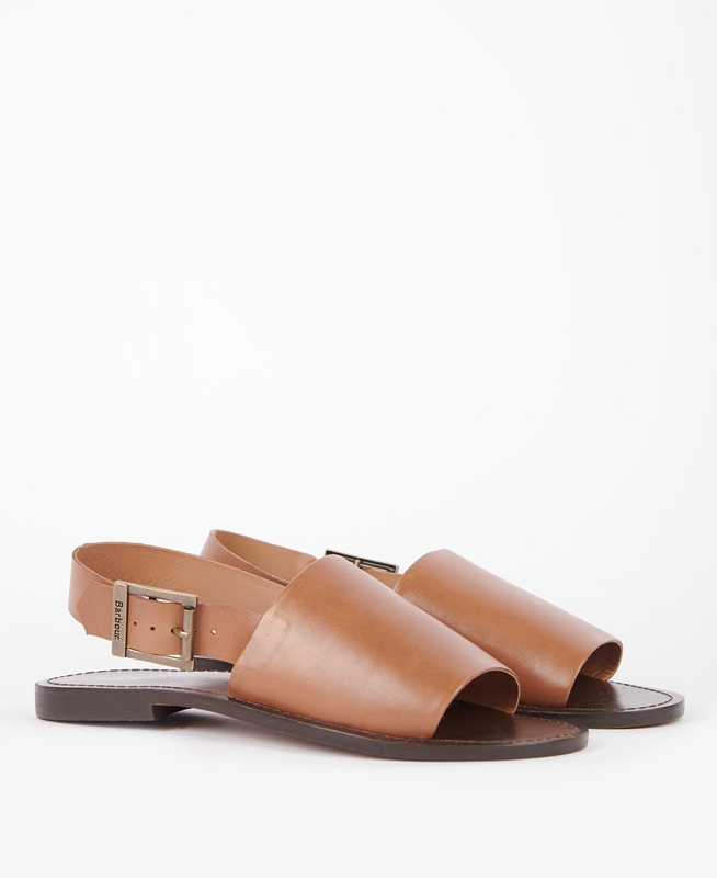 Women's Barbour Moreda Sandals Brown | IDPB-60354