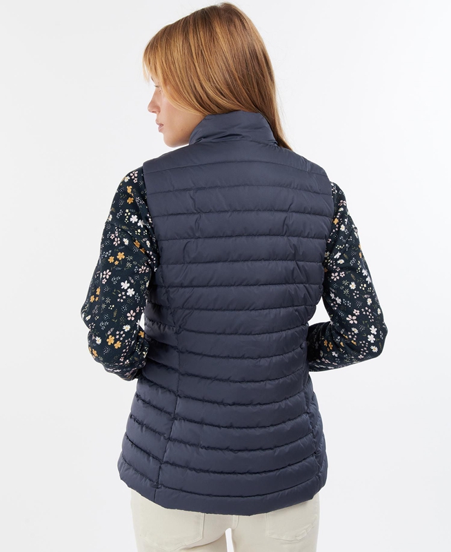 Women's Barbour Morwick Vest Navy | TVGD-94823