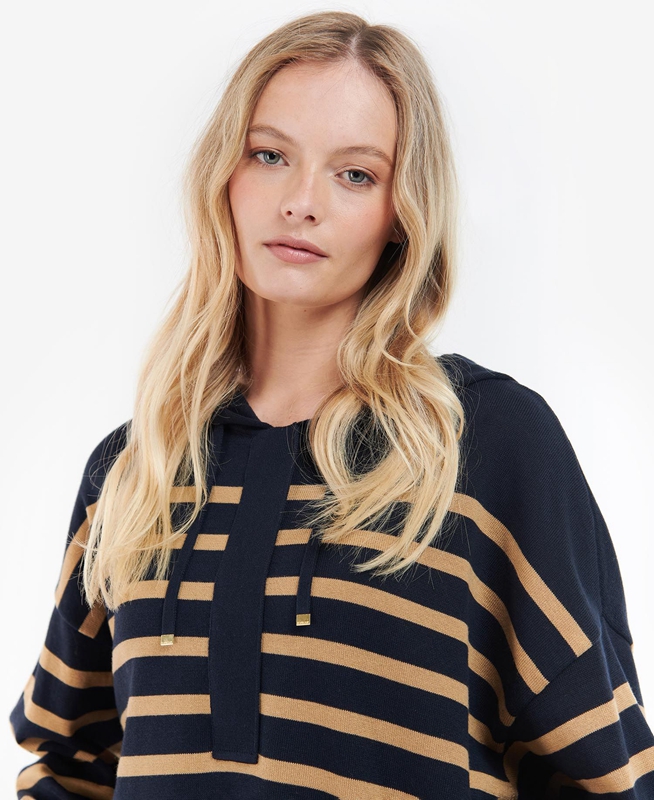 Women's Barbour Odette Knit Sweaters Navy | ZTKG-69125