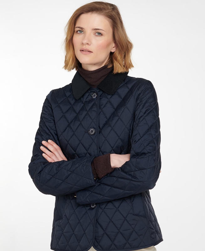 Women's Barbour Omberlsey Quilted Jackets Navy | PKDU-60214