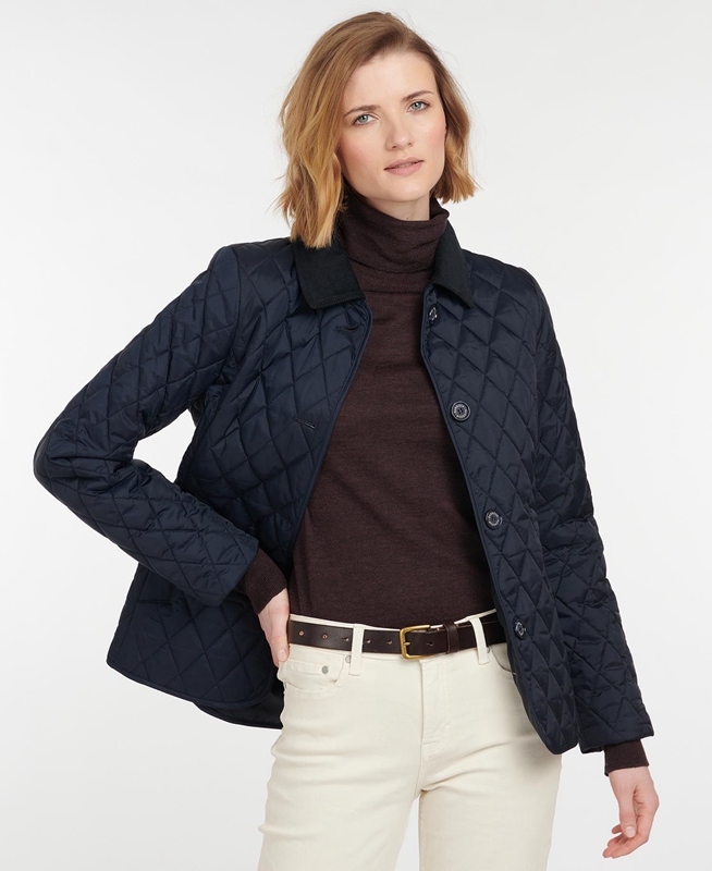 Women\'s Barbour Omberlsey Quilted Jackets Navy | PKDU-60214