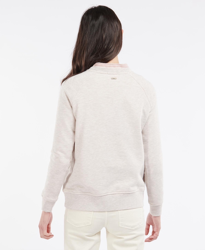 Women's Barbour Otterburn Sweatshirts Beige | VQHD-51607