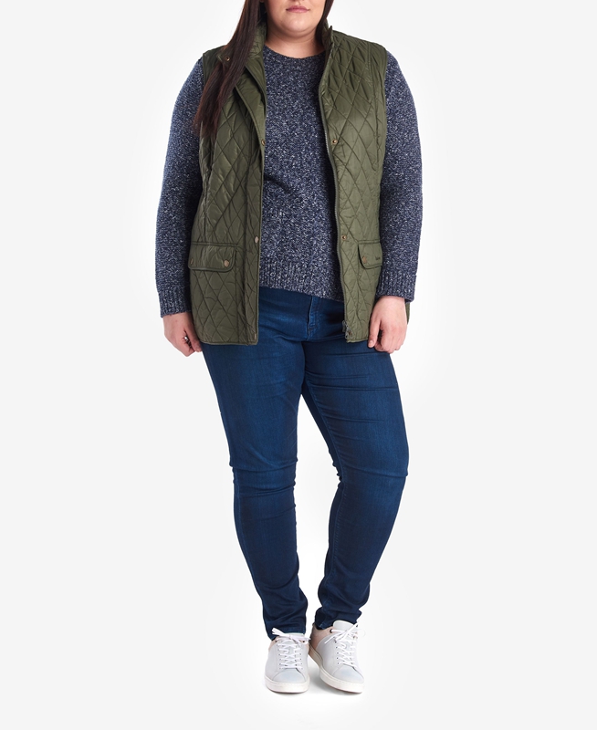 Women's Barbour Otterburn Vest Green | AXZT-73195