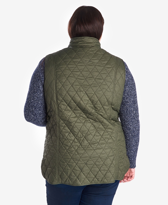 Women's Barbour Otterburn Vest Green | AXZT-73195