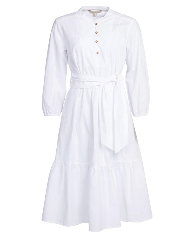 Women's Barbour Philippa Dress White | HYKI-42108