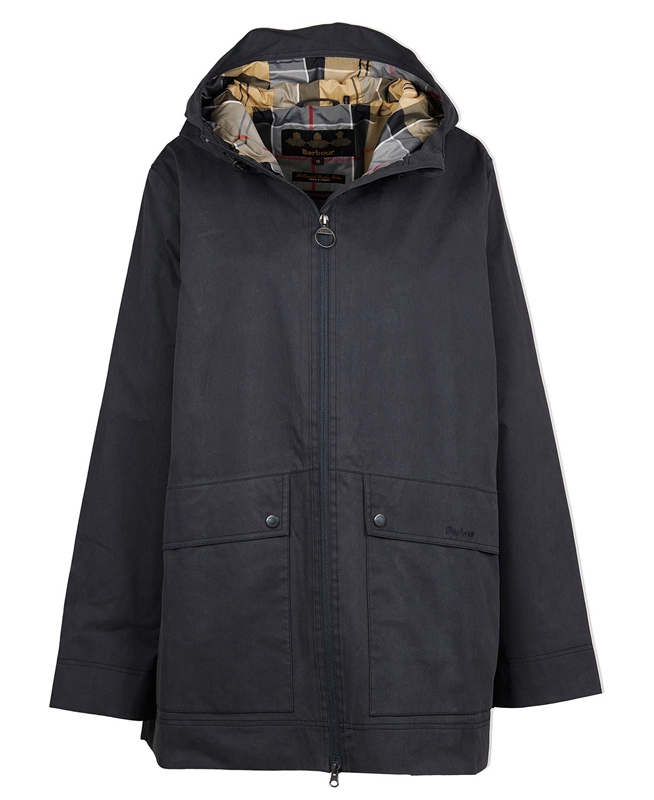 Women's Barbour Plus Armeria Waterproof Jackets Navy | CJFE-07639