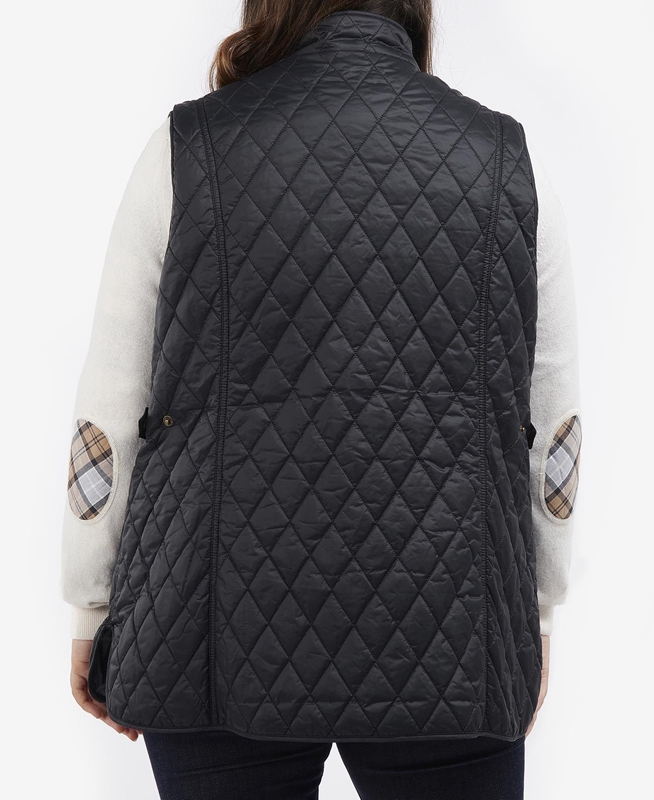 Women's Barbour Plus Otterburn Vest Black | AFQD-41976