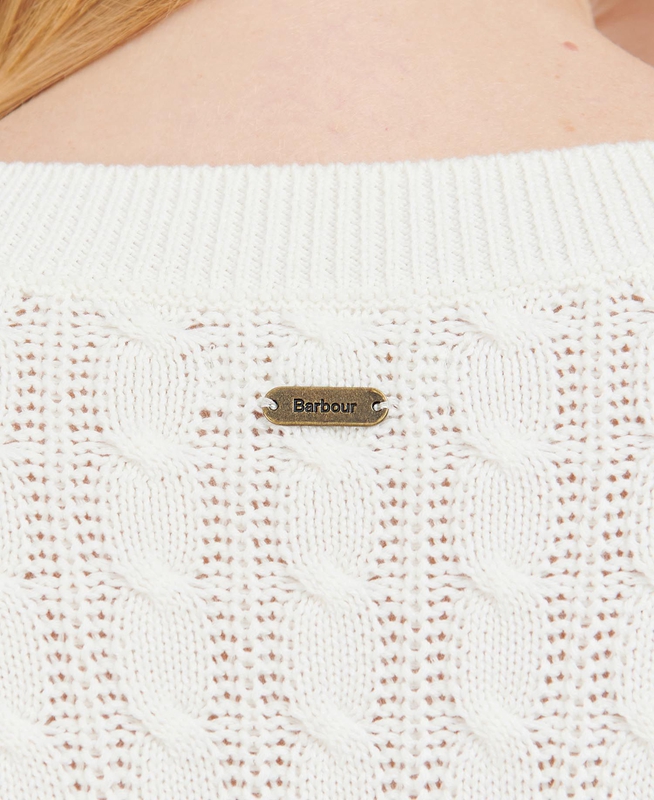 Women's Barbour Primrose Knit Sweaters White | IPRH-91758