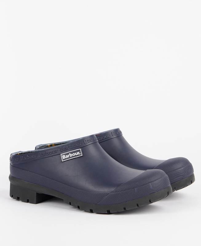 Women's Barbour Quinn Clogs Navy | UZGX-04512