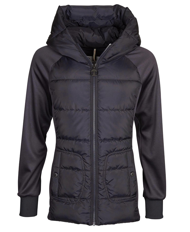 Women's Barbour Reedley Quilted Sweatshirts Navy | QZJY-01284