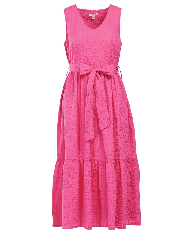 Women's Barbour Sea Daisy Dress Pink | DNXH-87312