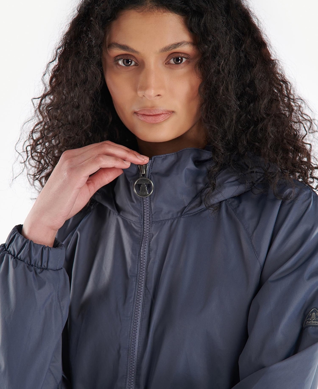 Women's Barbour Sea Daisy Showerproof Casual Jackets Navy | CIQT-97084