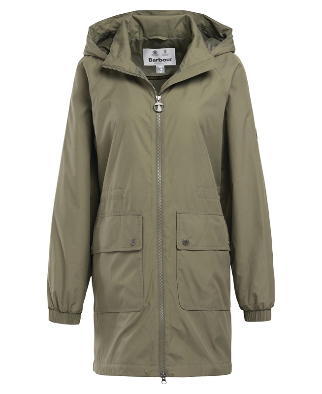 Women's Barbour Sea Daisy Showerproof Casual Jackets Olive | JPDC-69214