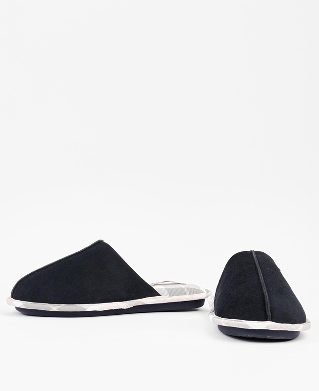 Women's Barbour Simone Slippers Black | BSQW-46827