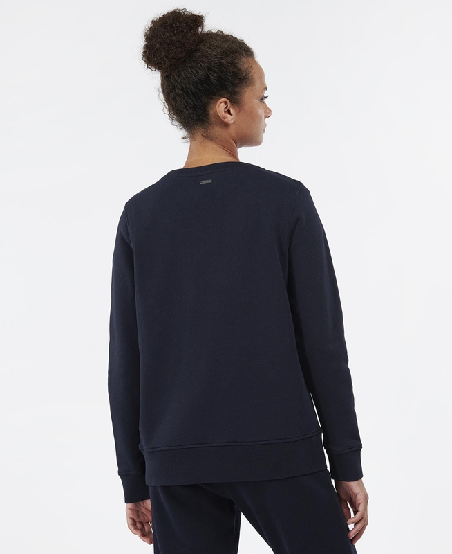 Women's Barbour Southport Sweatshirts Navy | BUXI-89420