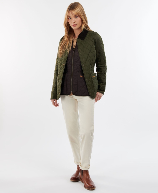 Women's Barbour Steppjacke Annandale Quilted Jackets Olive | ZPQI-63782