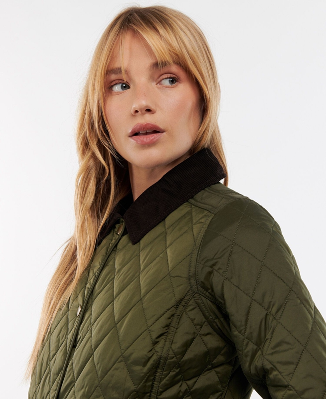 Women's Barbour Steppjacke Annandale Quilted Jackets Olive | ZPQI-63782