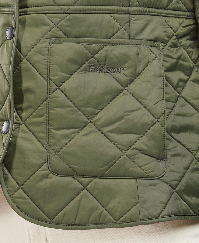 Women's Barbour Steppjacke Deveron Polarquilt Quilted Jackets Green | RKDX-87453