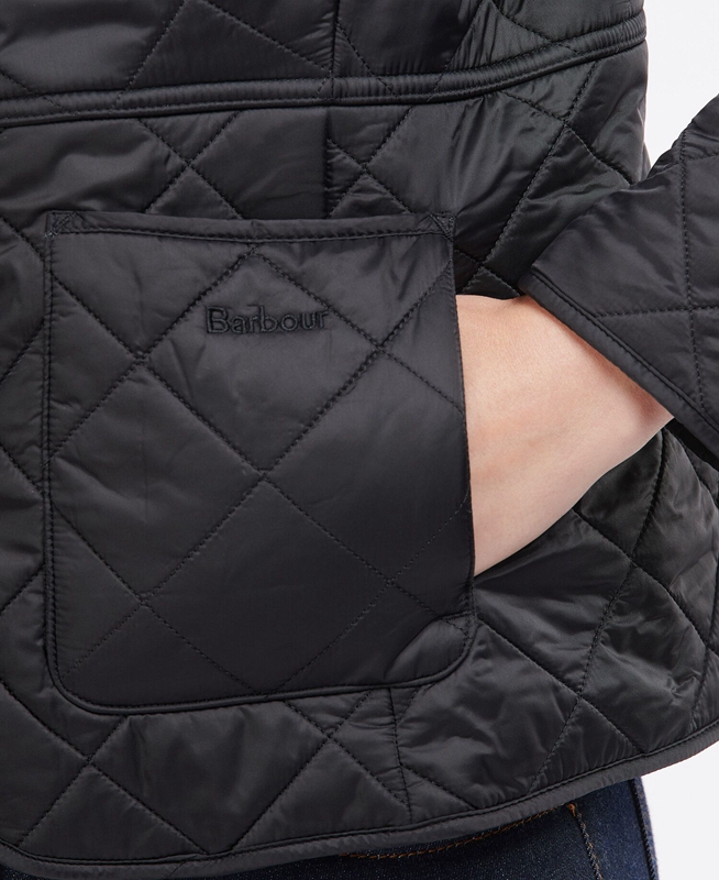 Women's Barbour Steppjacke Deveron Polarquilt Quilted Jackets Black | TIHZ-69405