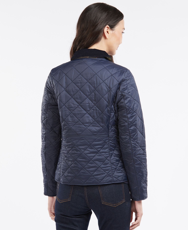 Women's Barbour Steppjacke Deveron Polarquilt Quilted Jackets Blue | UVMF-26397