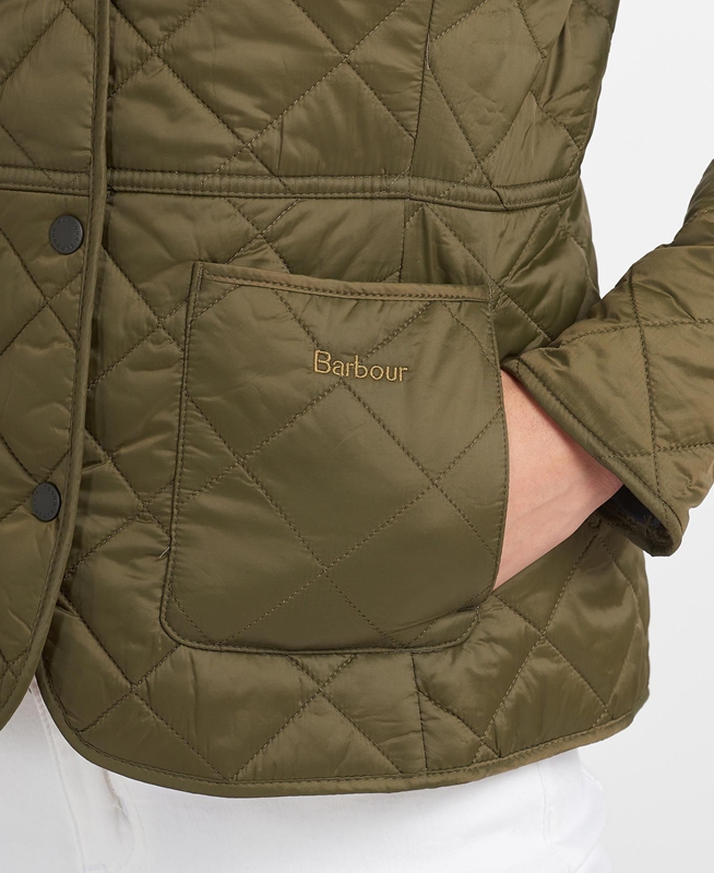 Women's Barbour Steppjacke Deveron Quilted Jackets Olive | SYBC-73128