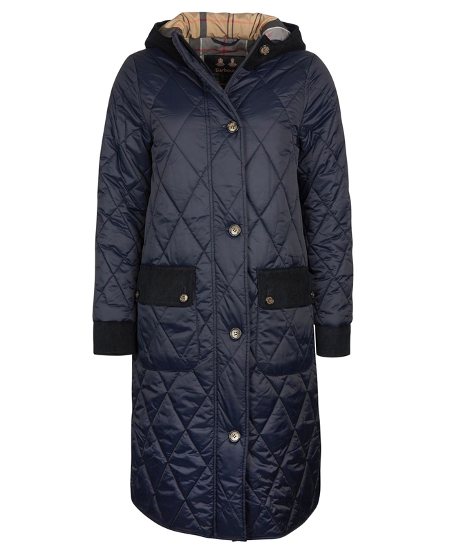 Women's Barbour Steppjacke Mickley Quilted Jackets Navy | WLQY-25468