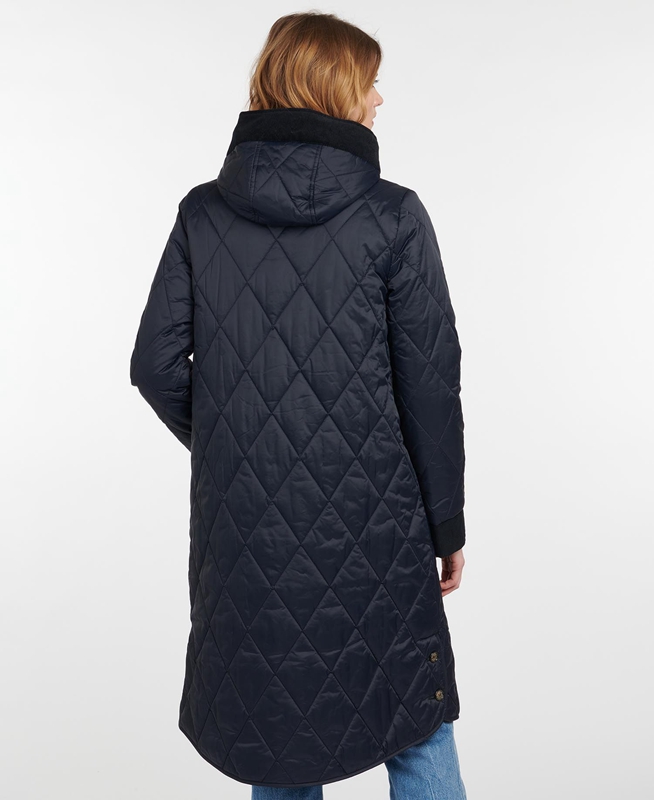 Women's Barbour Steppjacke Mickley Quilted Jackets Navy | WLQY-25468